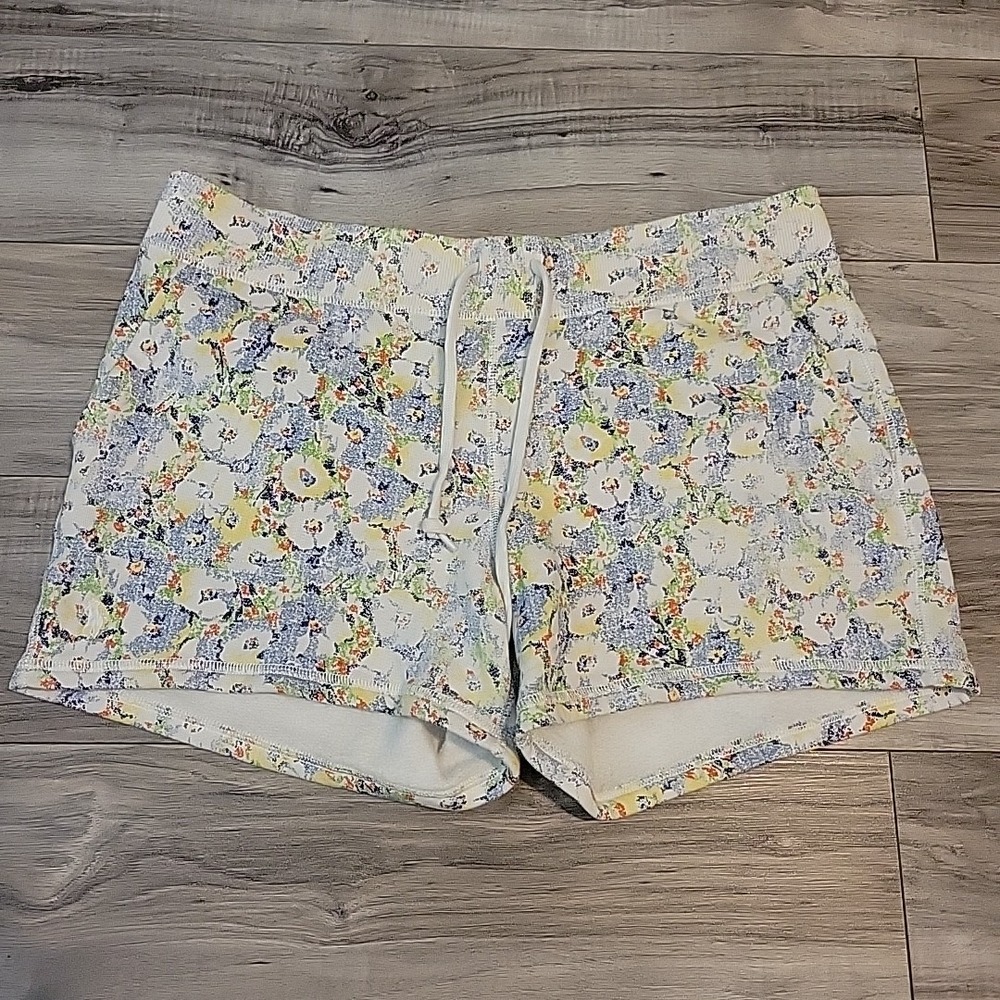 Polo Ralph Lauren Fleece Mini‎ Shorts Women's Medium Multi Floral AOP